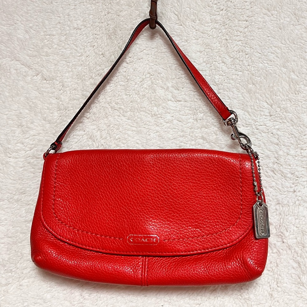 Coach Red Leather Wristlet